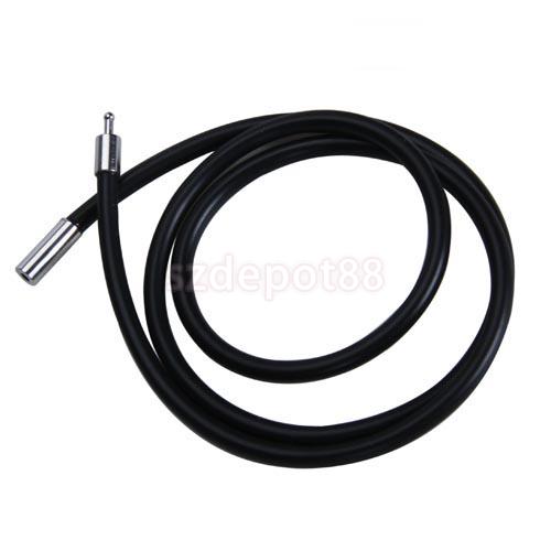 3mm Schwarz Gummi Schnur Halskette mit Edelstahl Verschluss-22 Zoll