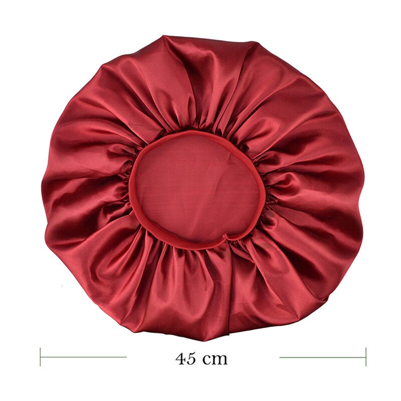 Pañuelo de satén para la cabeza para mujer, gorro elástico para dormir de noche, gorro para el cuidado del cabello, gorro de belleza, banda elástica para la cabeza, 1 unidad