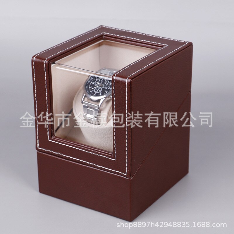 Automatic Watch Winder Box For Mechanical Watches Brand Single Watch Rotator Box Luxury Transparent Case Clock Winder: L