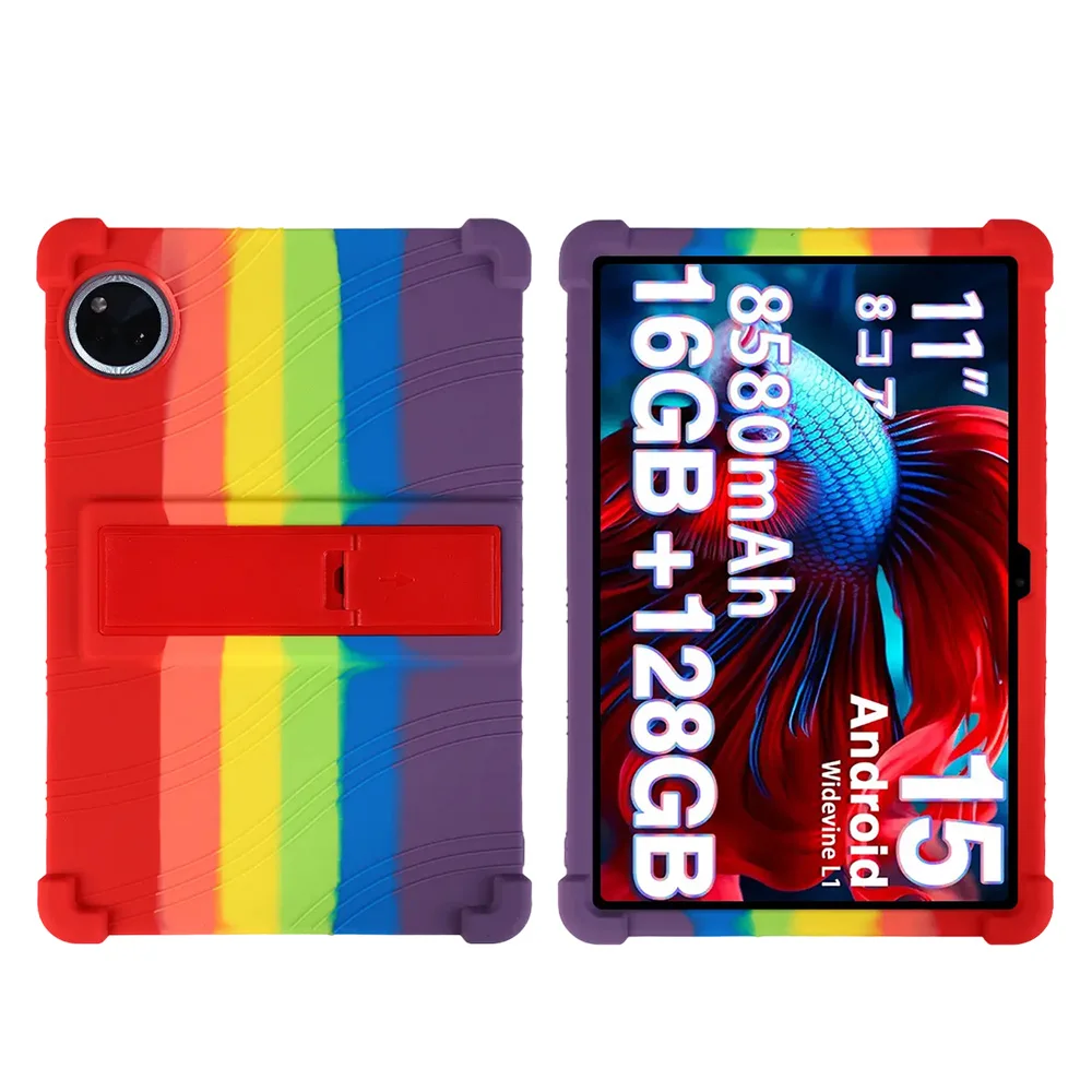 Für DOOGEE U11Profi Hülle 11 Zoll weiche Silikon tragbare Tablette-Hülle DOOGEE U11 mit Ständer stoßfest: elf / Gefärbt