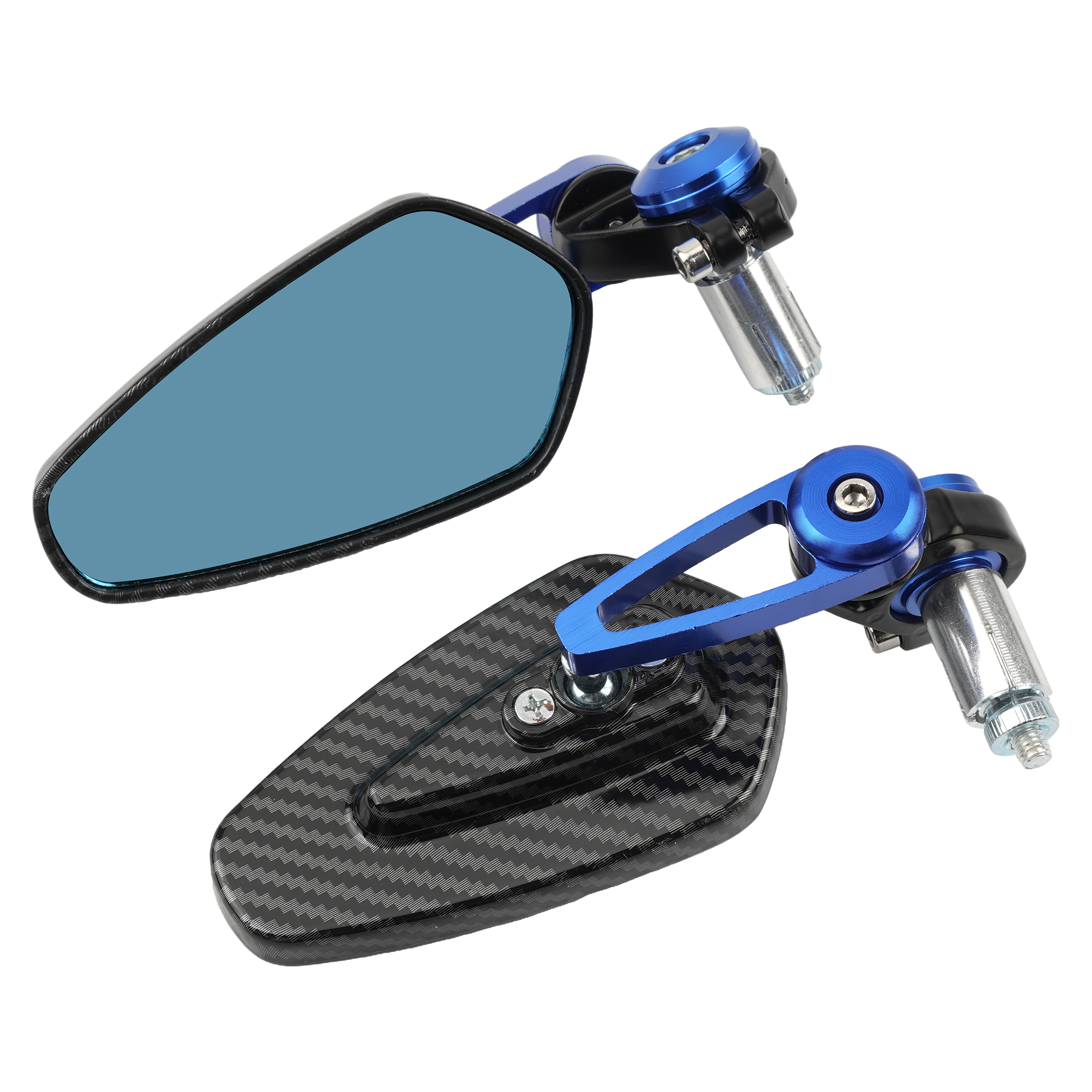Motorcross 360 Draaibare Omgekeerde Achteruitkijkspiegel Motorfiets Carbon Fiber Accessoires Einde Stuur Gemodificeerde Spiegel