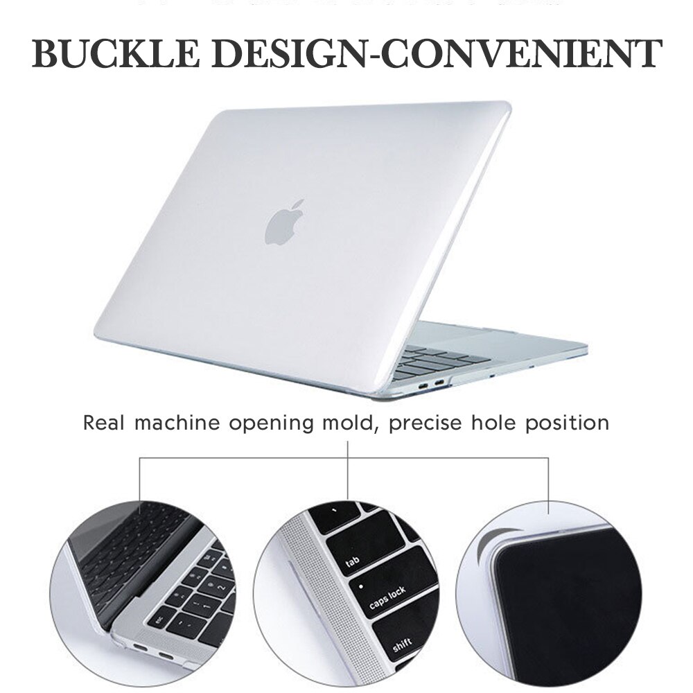 Transparent PC Case For Macbook Pro Retina 13 15 Retina 12 Air 11 13 Shockproof Hard Plastic Protective Shell Cover For MacBook