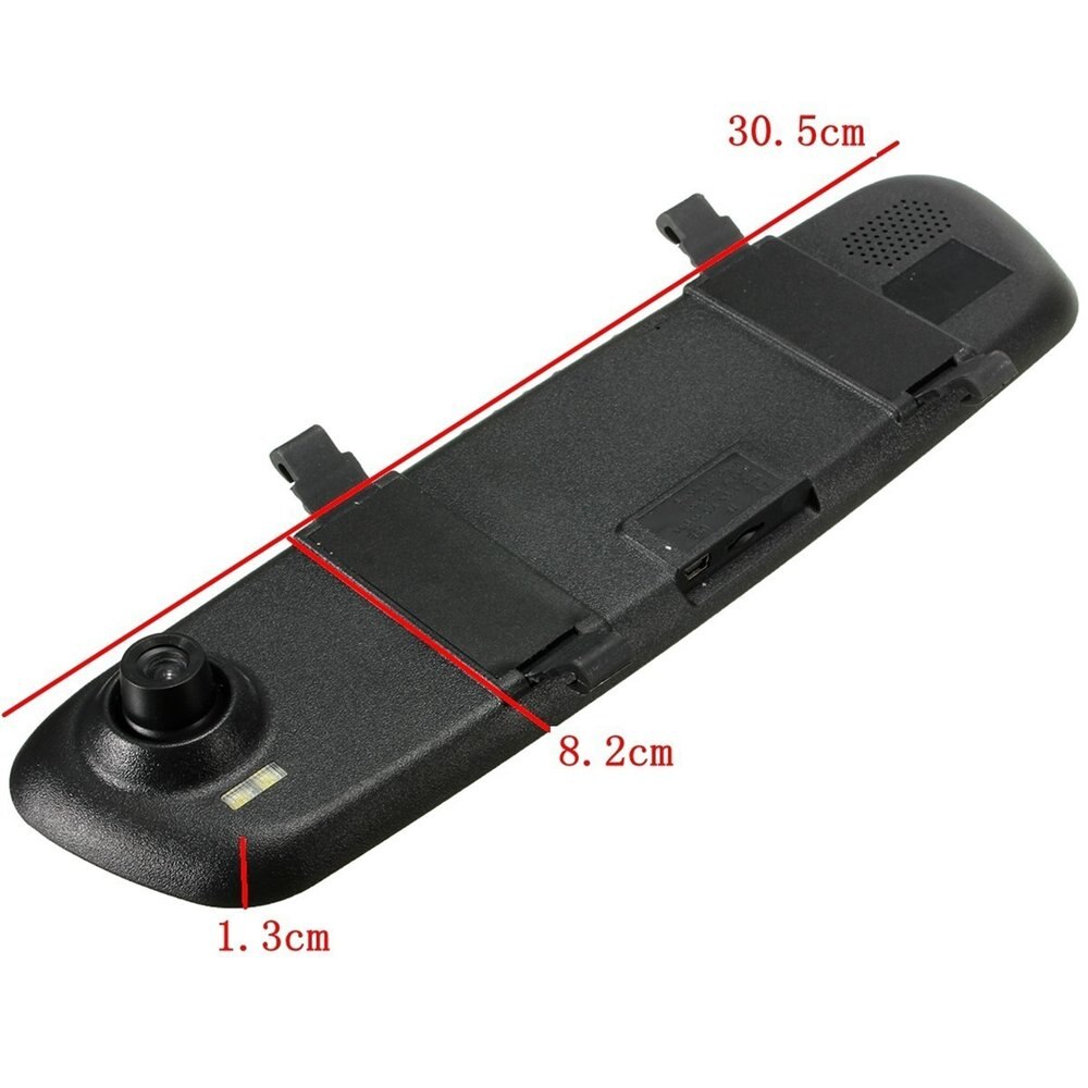 2.7- tum full 1080p lcd bilkamera dash cam videobandspelare backspegel fordon dvr mörkerseende videokamera