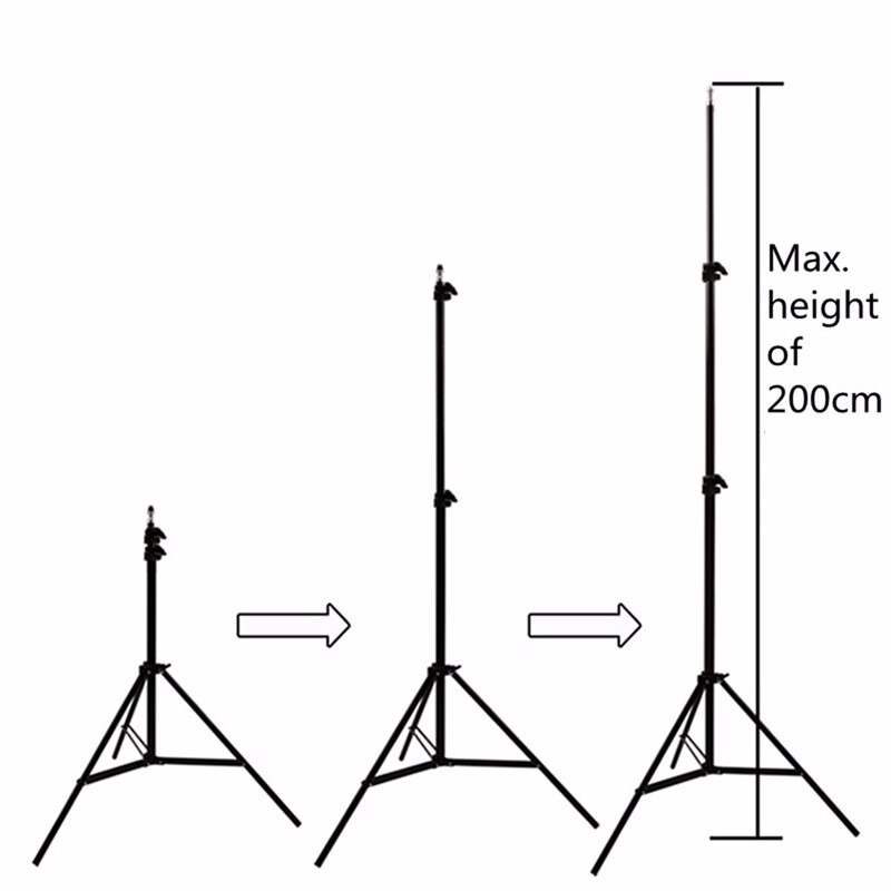 Een Paar 2M Verstelbare Video Ring Licht Paraplu Verlichting Statief Light Stand Houder Fotografie Studio Foto Statief Met 5M Buis