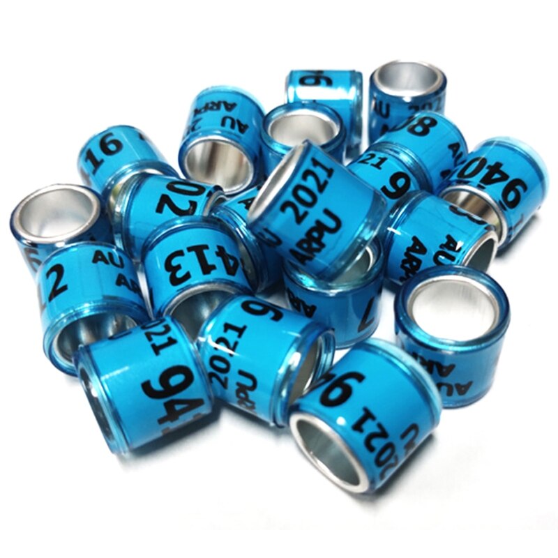 2021 nuovi 50 pezzi di fasce di colomba multicolore anello per piede di uccello specie identificano anelli di addestramento animale domestico