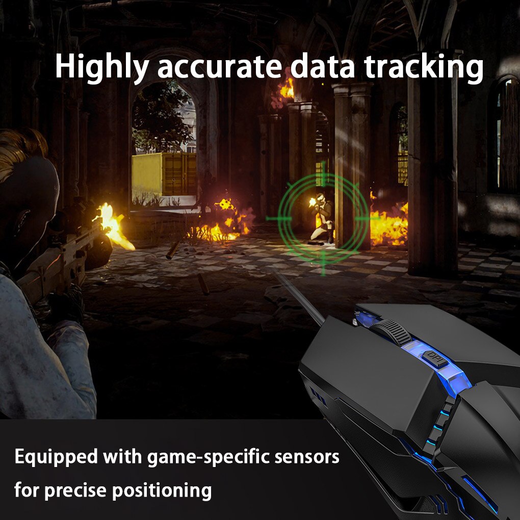 Wired Gaming Mouse Gamer 3200DPI USB Ergonomic Mouse Computer Office Sound Silent USB Optical Mice For Macbook Laptop PC