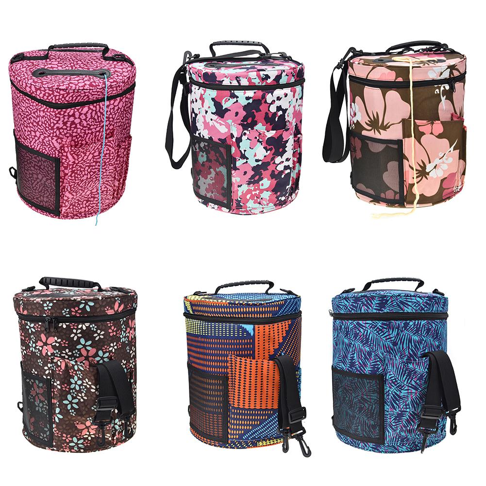 Practical Large Cylinder Wool Storage Bag DIY Woven Storage Bag Crochet Wool Storage Barrel Household Storage Supplies