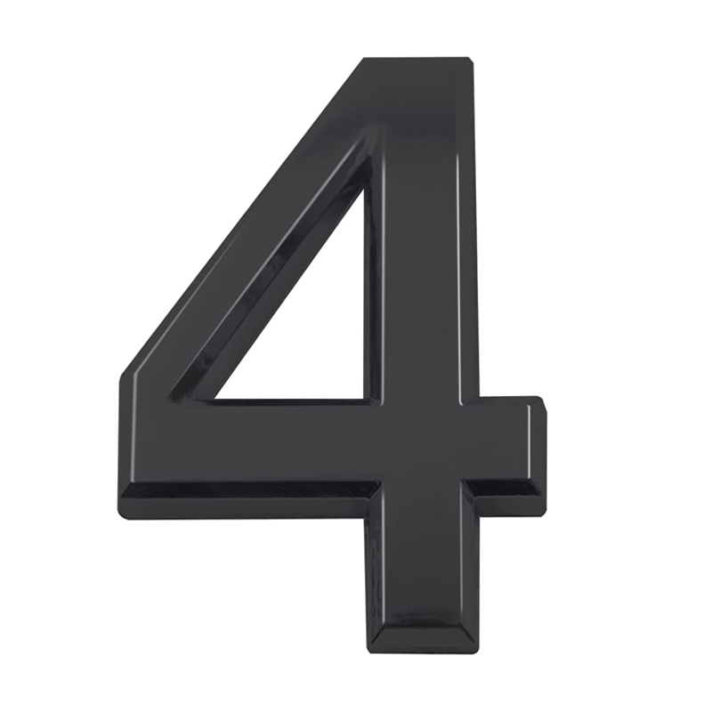 10cm 3D Style Self Adhesive House Numbers and Letters Door Address Number Stickers for Apartments Mailbox Office Hotel Room: 4