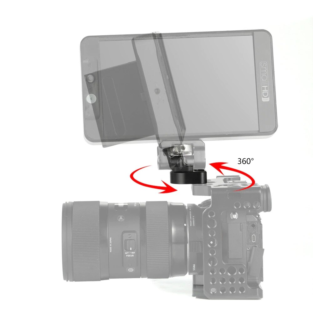 Adattatore per Monitor regolabile SmallRig il supporto per microfono può ruotare a 360 gradi e inclinare il supporto per Monitor a 150 gradi per Monitor BSE2294