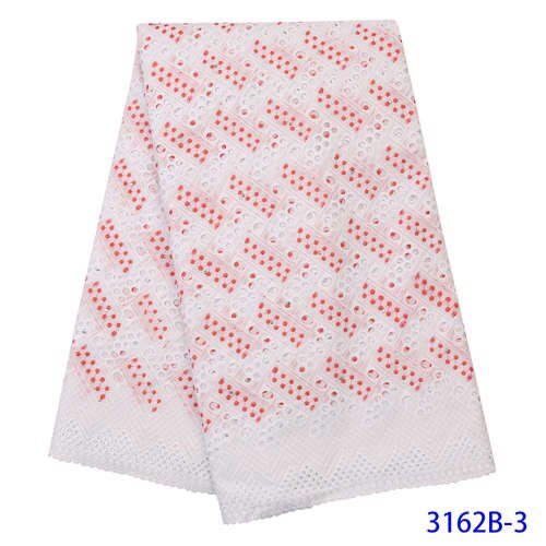 Swiss Lace Fabric Swiss Voile Lace Dry Cotton Lace Fabrics with Stones Holes for Dresses KS3162B: Picture 3