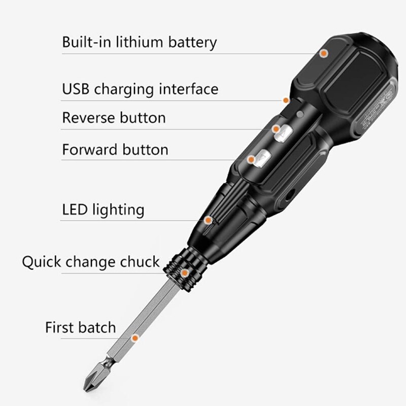 ! 4.2V Mini Electric Household Electric Screwdriver Drill Tool USB Charging Convenient Automatic Screwdriver Tool