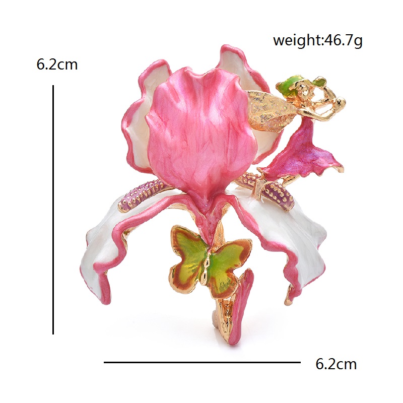 Wuli & baby Grote Granaatappel Bloem Broches Vrouwen Vintage Mooie Elf En Luxe Bloemen Party Office Broche Pins