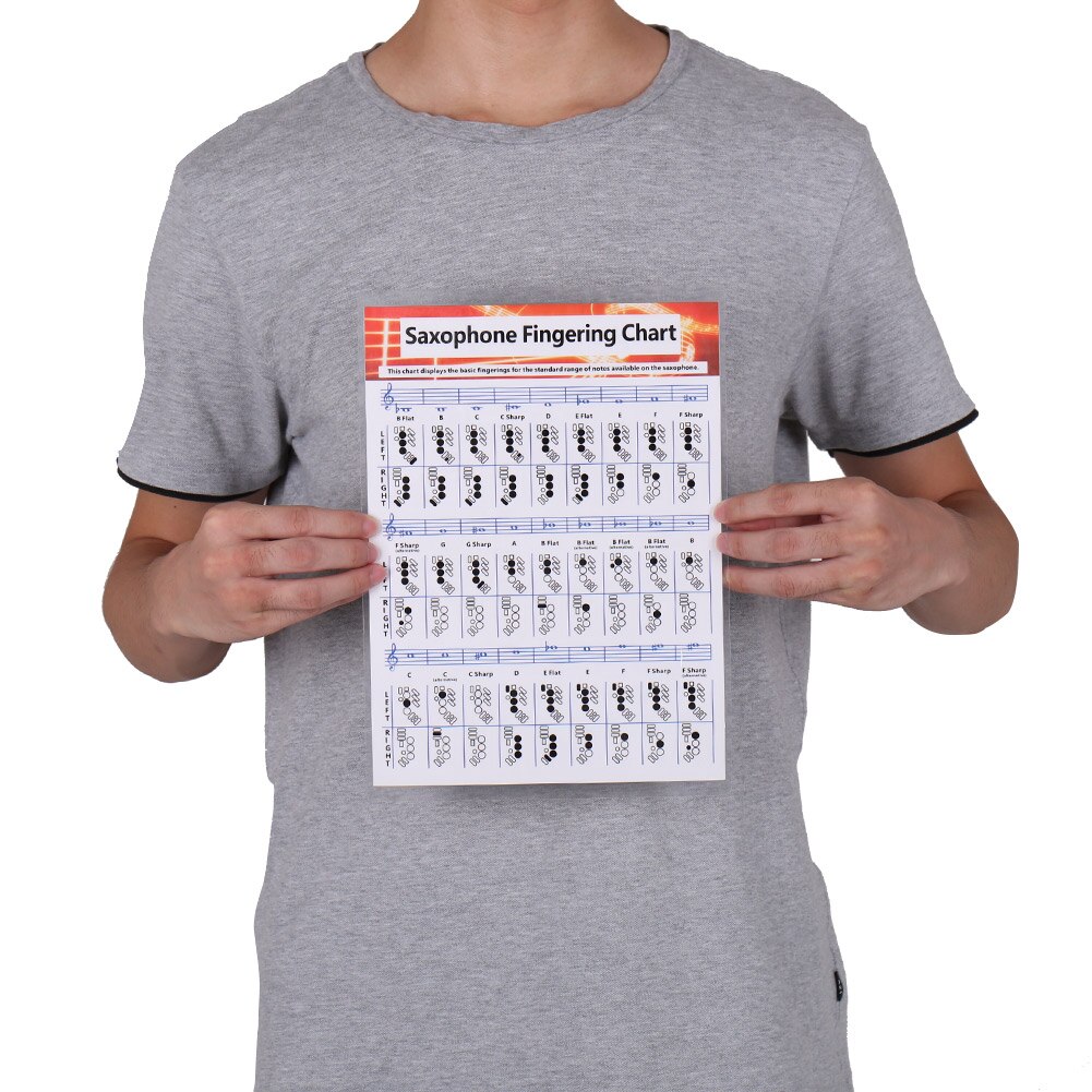 Coated Paper Saxophone Fingering Chart Fingering Chord Chart Educational Decor Music Sax Practice Training Chords Poster
