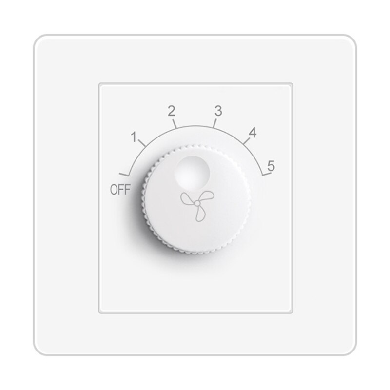 Universal Concealed Ceiling Fan Speed Controller Fan Speed Control Switch Five-speed Electric Fan Switch Square L69D