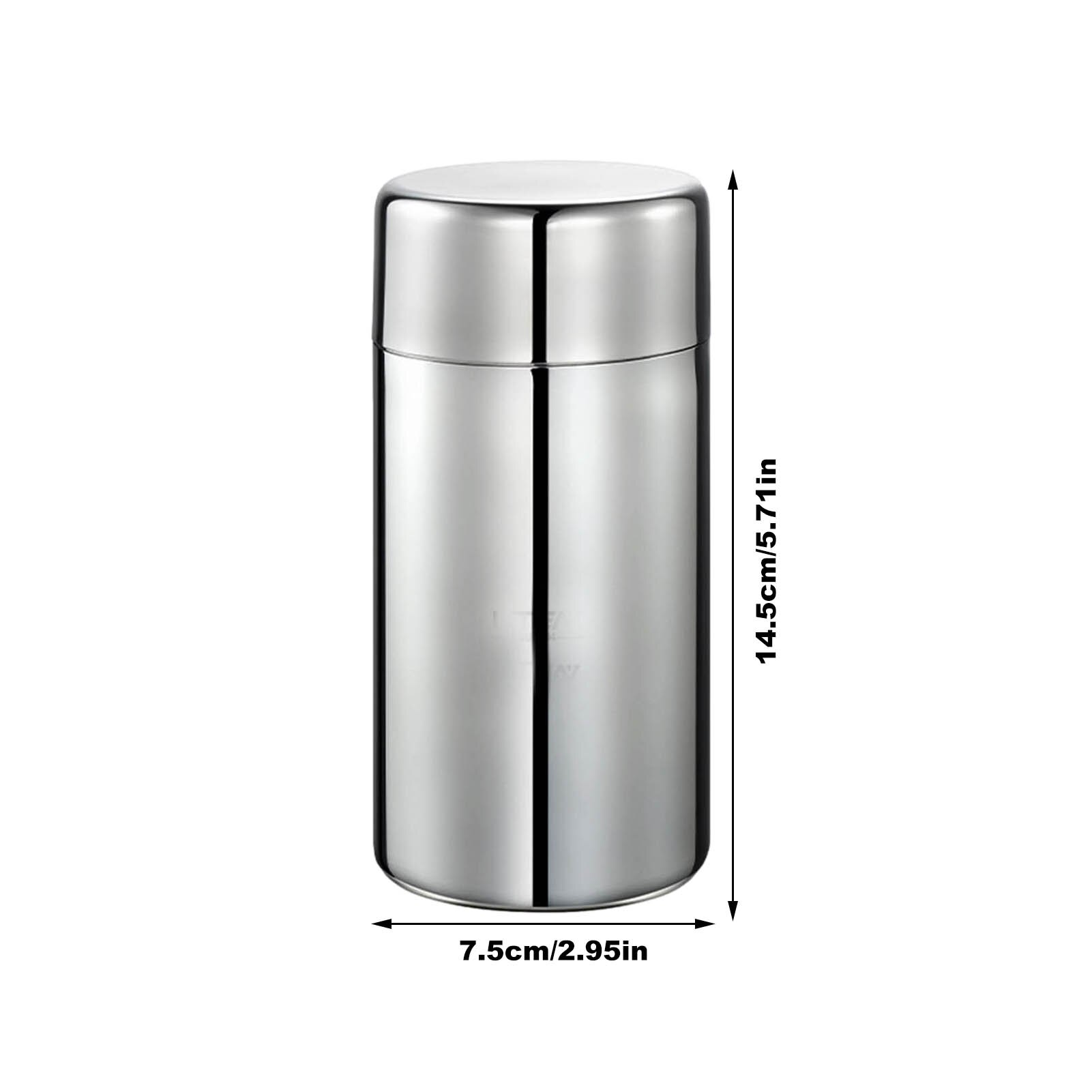Recipiente de acero inoxidable con tapa hermética para té, recipiente de lata para té suelto, Mini olla de sellado de Metal portátil para el hogar