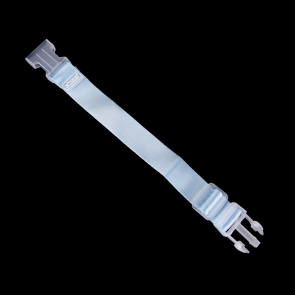 Rese bagage etikett remmar resväska taggar bagagelappar flygplans tillbehör 1 st 5 färger: Ljusblå