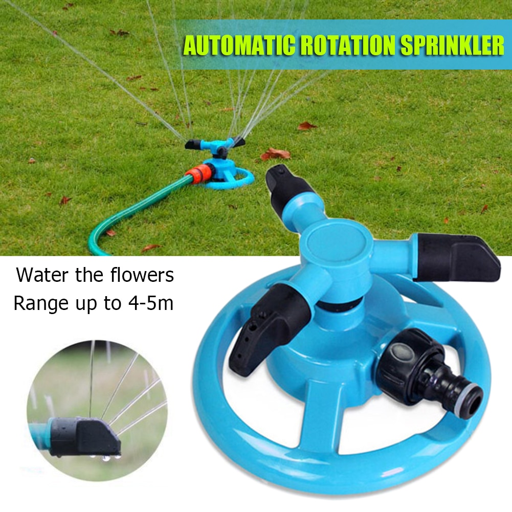 Tuin Sprinklers Automatisch Sproeisysteem Gras Gazon 360 Graden 3 Nozzle Cirkel Roterende Irrigatie Systeem