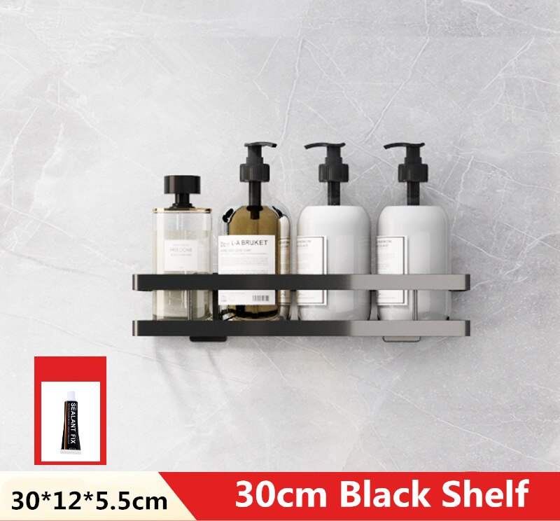 Mensola per bagno senza chiodi bagno doccia shampoo sapone mensole cosmetiche cucina mensola angolare accessori per il bagno 20-50cm: 30cm