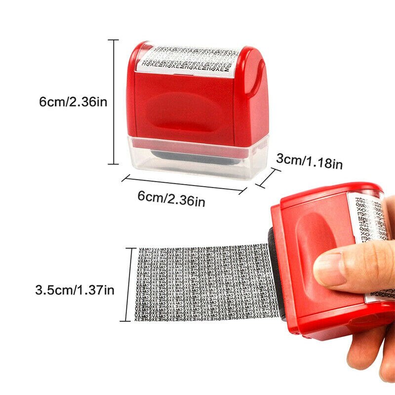 Roller Self Inking Stock Stamp Seal Theft Code Guard Your ID Confidentiality Confidential Seal Office File Stamp Tool