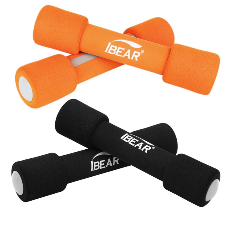 Ibear Gym Fitness Aerobics Sport Apparatuur Halters Halters 2 X Dumbbells Voor Fitness, Vinyl Gewichtheffen 0.5Kg Roze Aerob