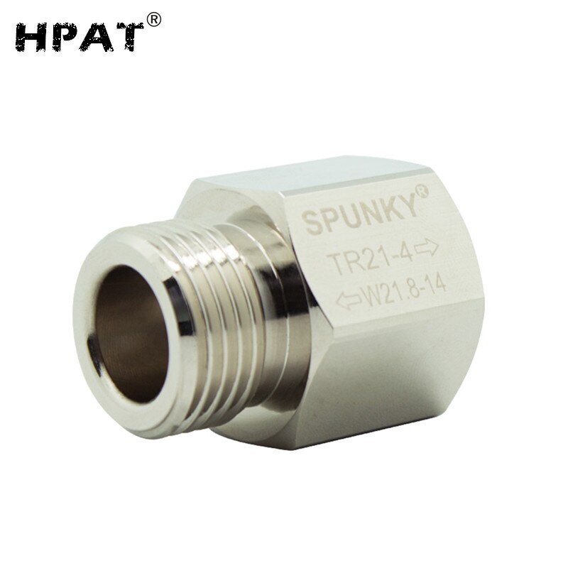 Plated Surface Soda Cylinder Adapter Converter to W21.8 Aquarium Fish or Homebrew Beer Corny Keg Co2 Tank Regulators