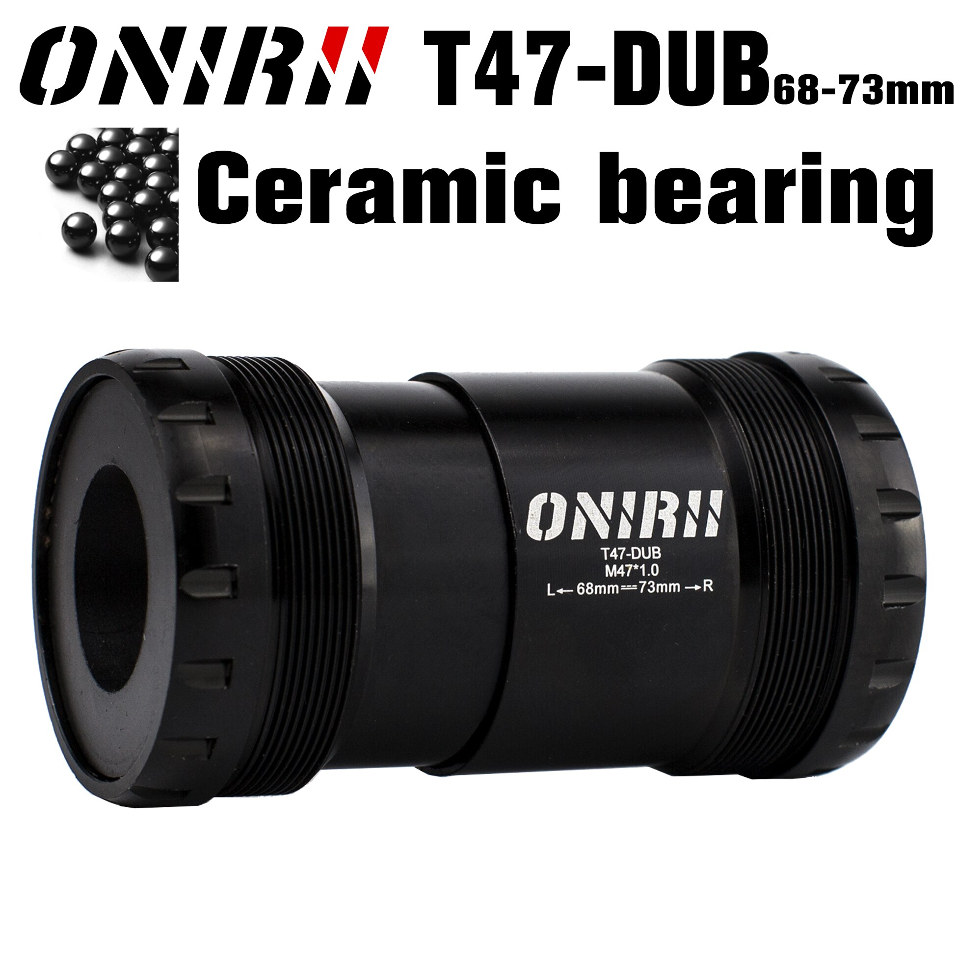 ONIRII T47 Bicycles Ceramic Bearing Bottom bracket Thread, T47-30 68mm 86.5mm for 24 DUB 30 BB Road MTB Bike SRAM Crank Part: T47-DUB 68mm