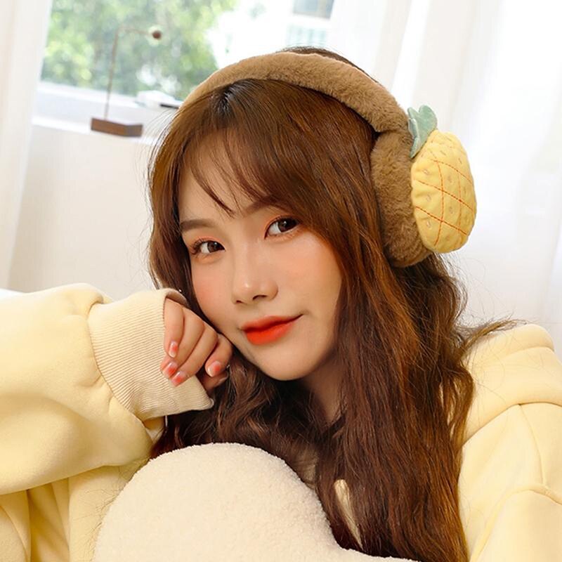 Adjustable Kid Fruit Ear Muffs Warm Soft Fluffy Cute Earmuffs Winter Warm Outdoor Winter Warm Earmuff Earmuffs For Girl