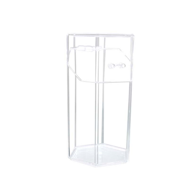 Hunyoo akryl klar makeup børste opbevaring plast makeup organizer kosmetisk værktøj holder med låg kosmetisk børste opbevaringsboks: Klar
