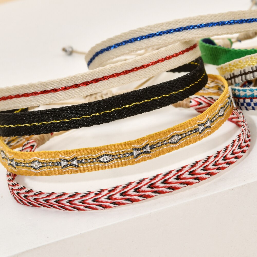 ZMZY Boho Regenbogen Armbänder für Frauen Wayuu Bunte Glück Einstellbare Paar Armbinde