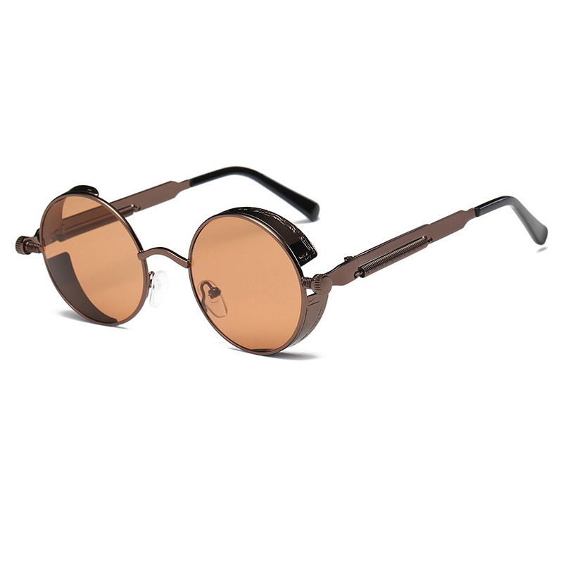 Classic Gothic Steampunk Sunglasses Women Brand Vintage Round Metal Frame Sun Glasses Female Male UV400: 9