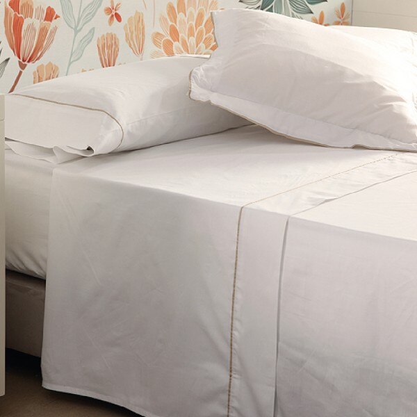 Don Descanso - Sábana Encimera Algodón 100% Blanca 180 Hilos. Fácil Planchado y Lavable (30º). (Disponible Varios Tamaños)