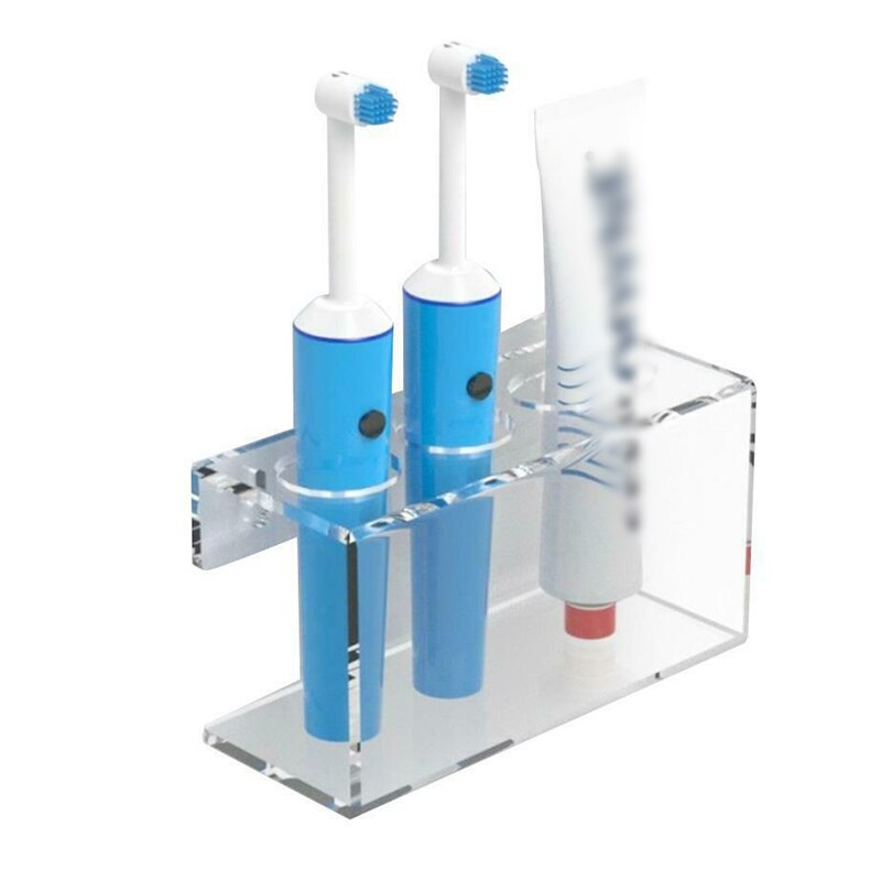 Wall Mounted Electric Toothbrush Storage Rack Bathroom Acrylic Toothpaste Holder Buco Dello Spazzolino Da Denti: 2