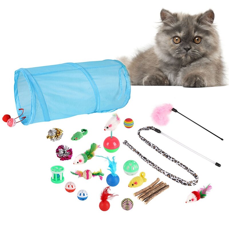 20 Stuks Huisdier Kat Speelgoed Set Diverse Teaser Katten Oefening Speelgoed Wand Speelgoed, Muis, sisal Bal Huisdier Speelgoed Voor Katten HJ01