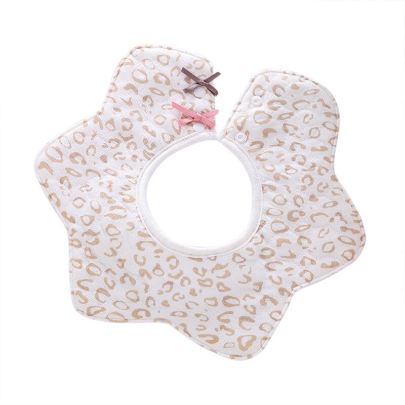 Babador para bebê, 360 graus girando três pisos de algodão infantil babadores bonito diversos impressos macio e confortável toalha para saliva do bebê: H