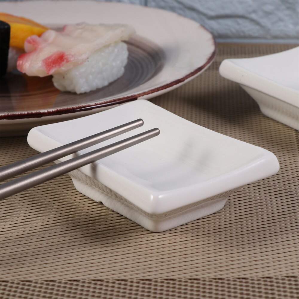2 Pcs Appetizer Serving Tray Ceramic 3.5 Inch Sauce Dishes Snack Dishes for Kitchen Home Restaurant