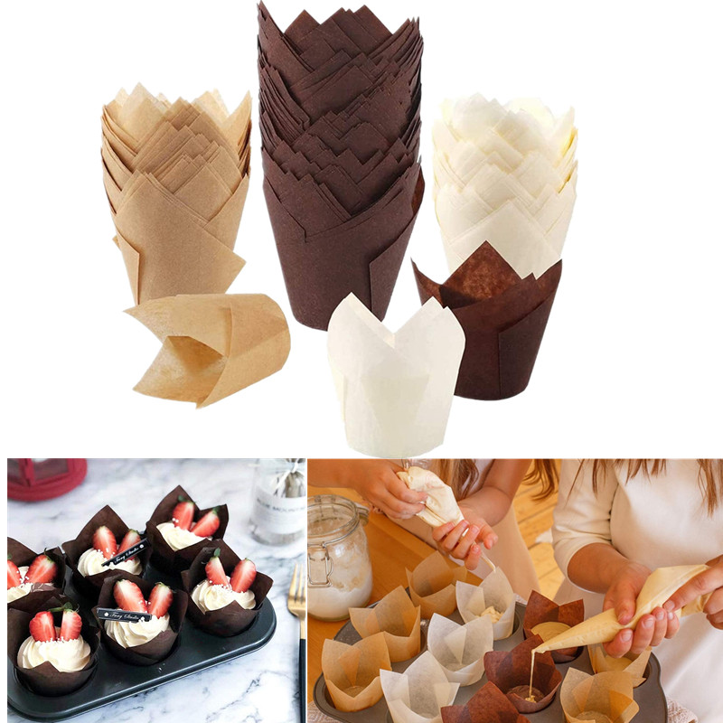 50 Stk/partij Muffin Cupcake Liner Wrapper Papier Cake Cups Mold Chocolade Cupcake Papier Cup Bakken Tools Baby Verjaardagsfeestje Supplies