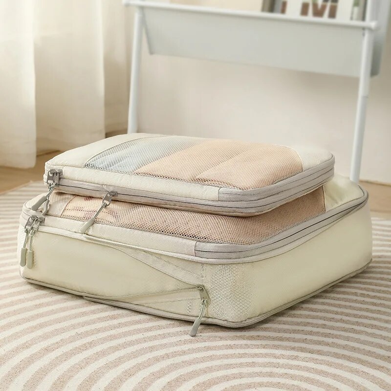 Bolsa de almacenamiento de viaje, cubos de embalaje comprimibles, Maleta de viaje, organizador de equipaje, bolsa de mano impermeable plegable