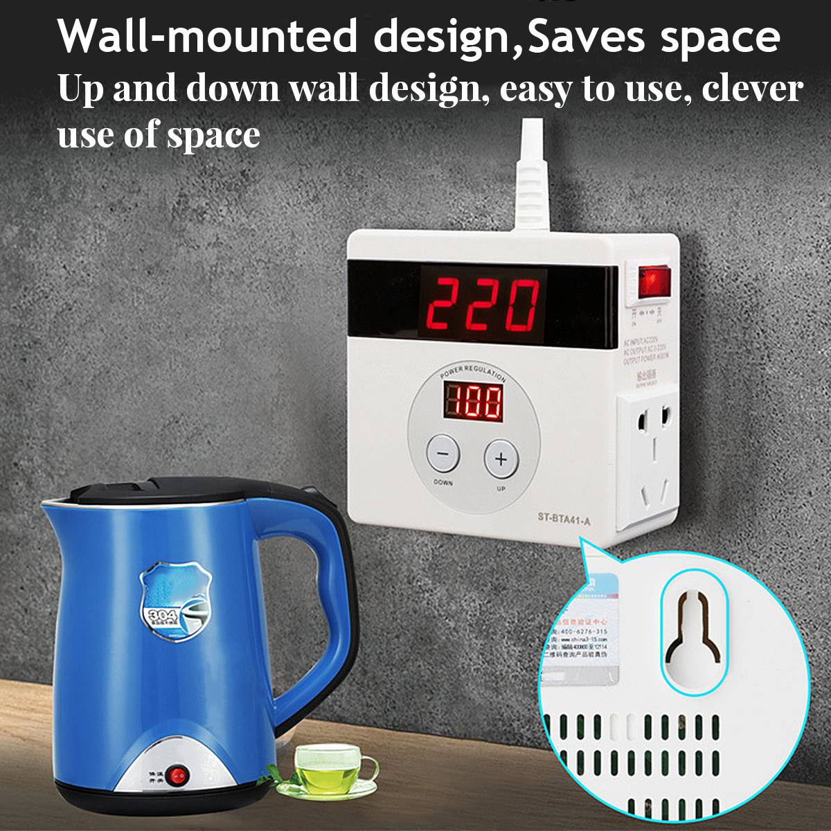 4000W 220V AC SCR Electronic Voltage Regulator Temperature Speed Adjust Controller Dimming Thermostat Regulated Power Supply