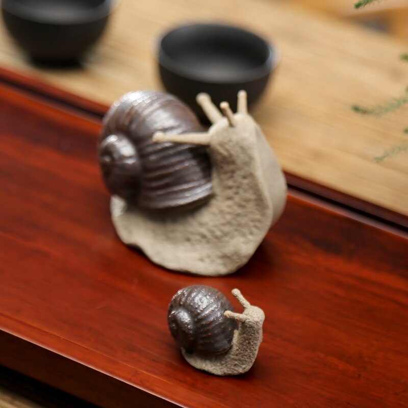 Bonsaï d'escargot en céramique | Micro paysage, décoration de jardin, décoration d'extérieur en pot, ornements de jardin