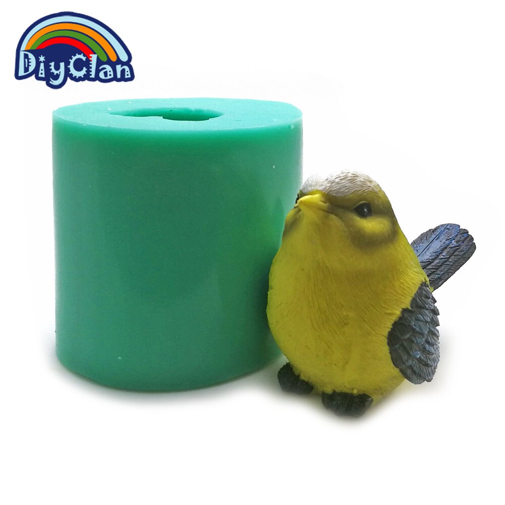 4 Style DIY Silicone Bird Molds For Cake Decoration 3D Simulation Cuckoo Soap Form Salt Sculpture Sculpture Chocolate Sparrow