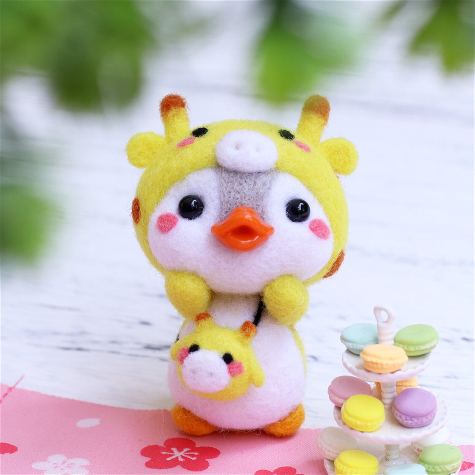 Leuke Pinguïn Patroon Handgemaakte Diy Poke Wol Vilt Materiaal Productie Pakket Kinderen Gevulde Pop Voor Kinderen Kinderen Pluchen Speelgoed: I