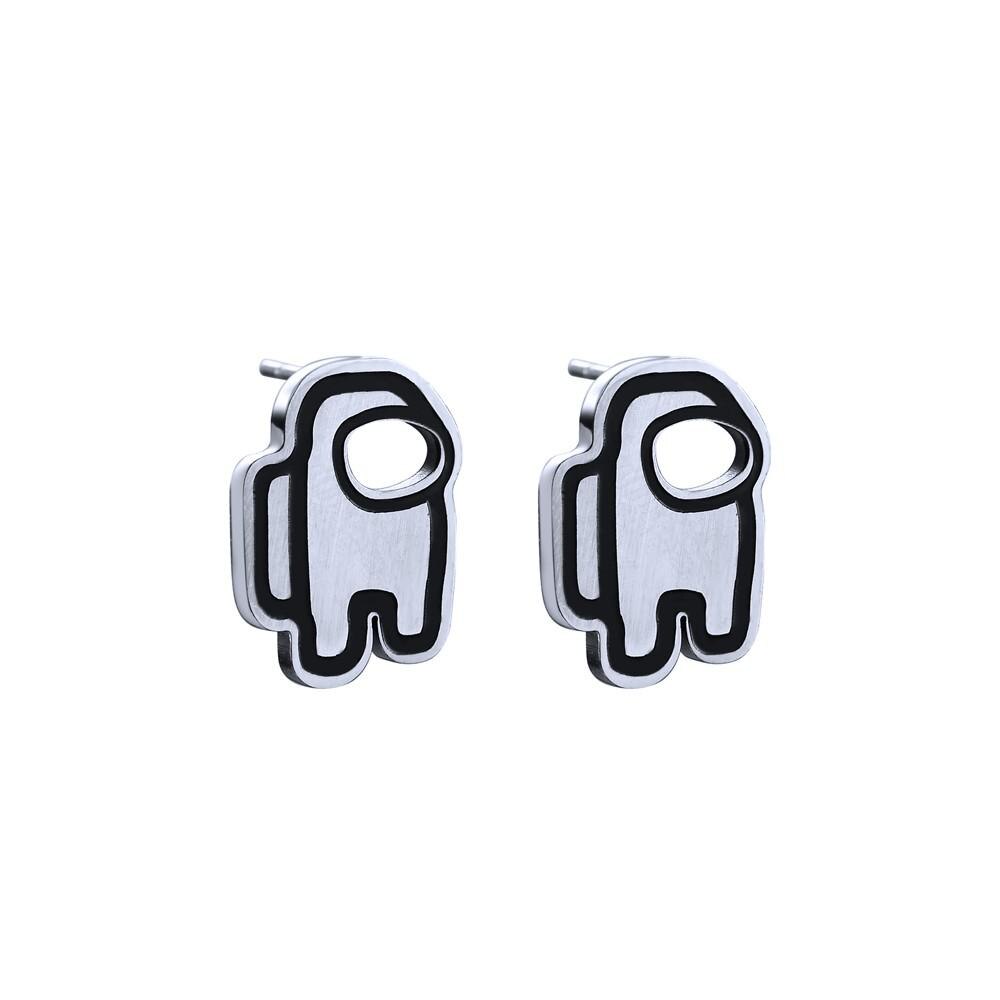 Pendientes colgantes de Juegos populares de los Estados Unidos para niñas, joyería brinco, juguetes de figuras de amongUS: ER16-A