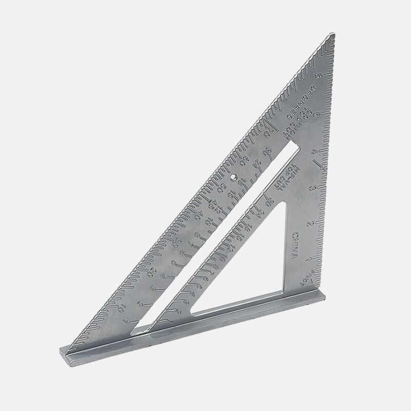 Herramienta de medición de velocidad para carpintero, guía de corte de línea cuadrada, escuadra triangular, transportador de aleación de aluminio, 1 unidad: Default Title