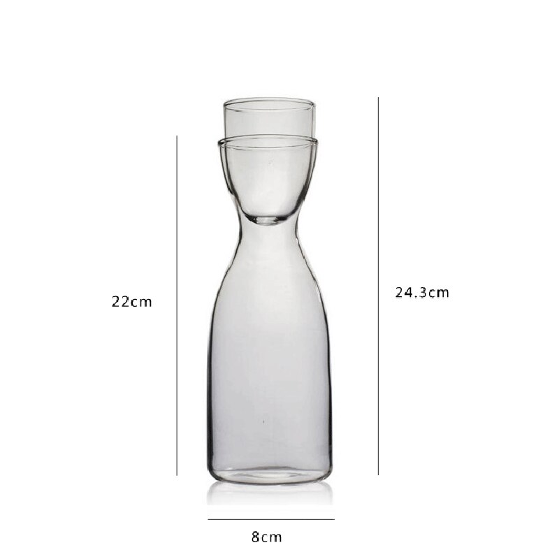 Vinglas vand kop te drink juice kop varmebestandig kold flaske bryllup fest forsyninger bar drikke flaske med kop: Default Title