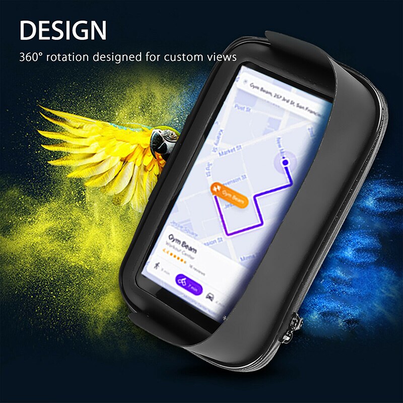 Universal Waterproof Cell Phone Pouch Case Bag with Bike Motorcycle Handlebar Mount Holder