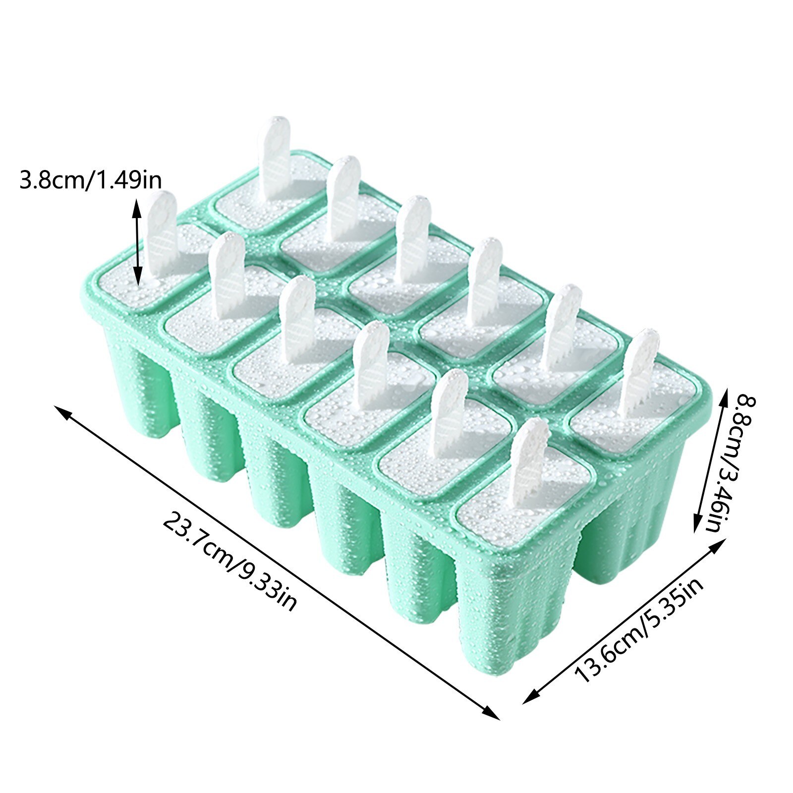 Popsicle Molds 12 Pieces Silicone Ice Molds Tray Mold Reusable Easy Ice Maker Release Ice Cube Maker Ice Cream Mold DIY