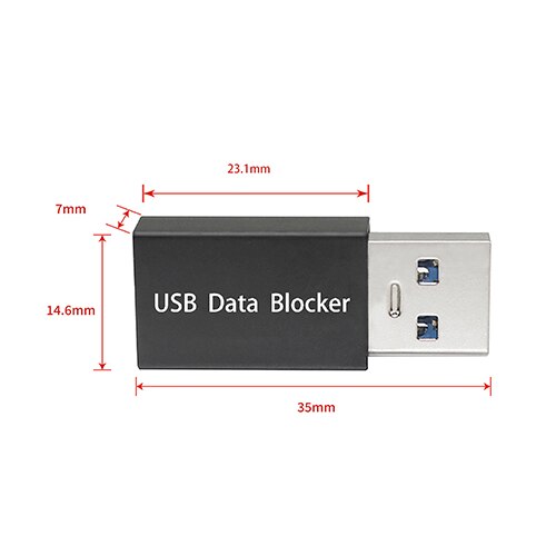 1 Stks/partij Usb Data Blocker Blokken Ongewenste Data Transfer Beschermt Telefoon & Tabletten Van Openbare Opladen Stations Hack Proof