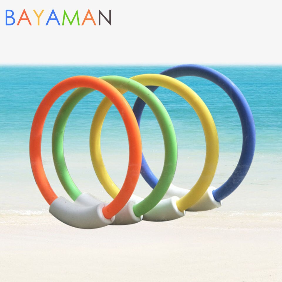 4 stücke Dive Ring Schwimmen Spielzeug Schwimmen Hilfe für Kinder Wasser Spielen Sport Kinder Tauchen Strand Sommer Spielzeug