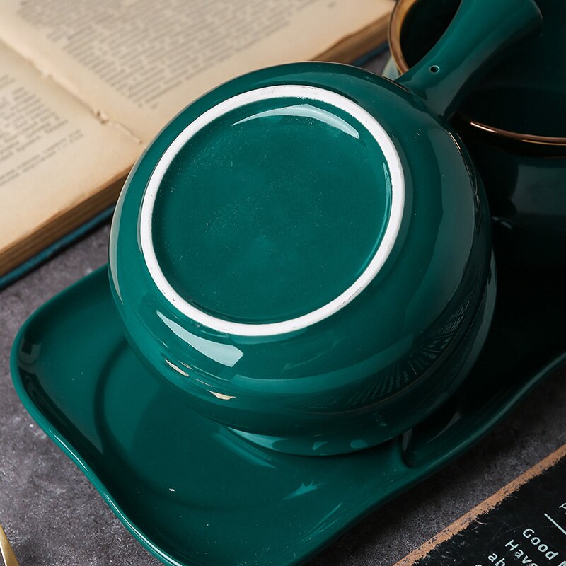 Ceramic Tableware Set Light Luxury Handle Bowl Breakfast Tableware Sushi Plate Dining Table Decoration Service Tray