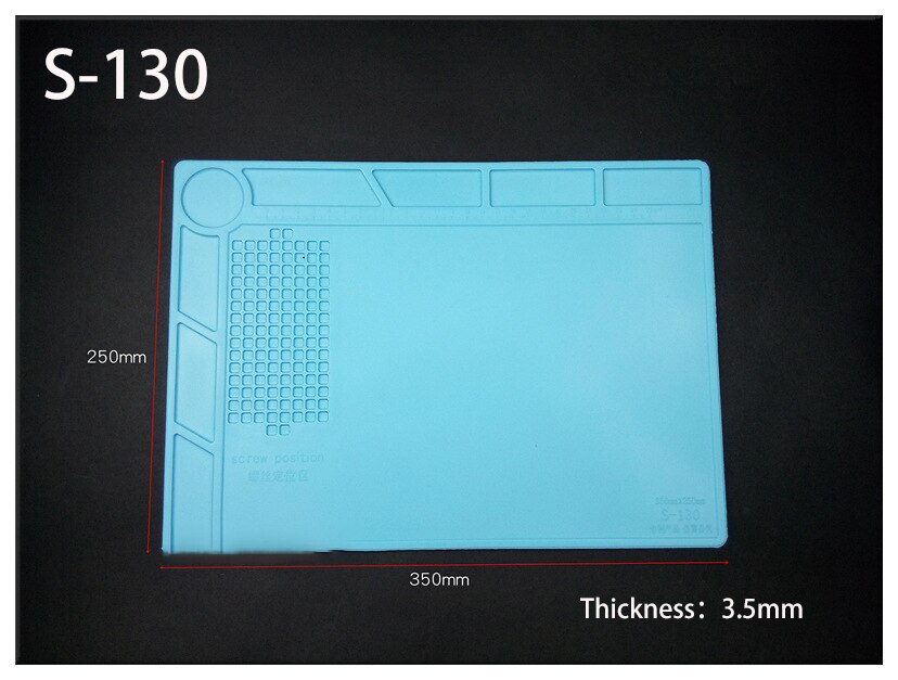 Heat Insulation Soldering Working Mat Heat-resistant Soldering Station Repair Insulator Pad Maintenance Platform Desk Mat: S-130